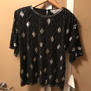 Silk Argenti Notte Sequence Blouse